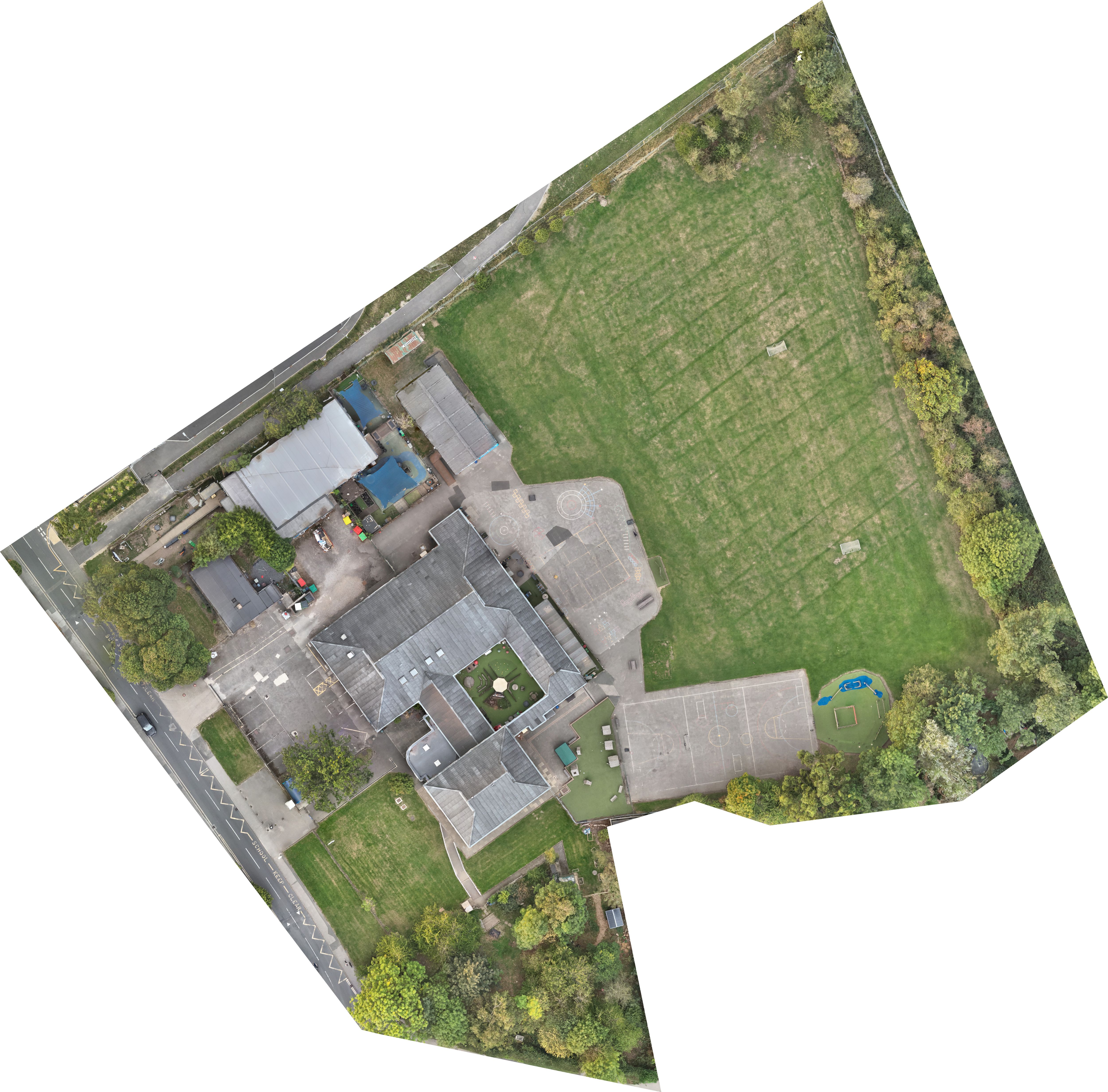 Orthophoto of school grounds